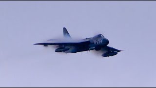 4K  Hawker Hunter AMAZING Blue Note Sound [upl. by Linetta]