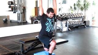 Rear Foor Elevated Split Squat Iso Hold w Med Ball Slam [upl. by Popelka]