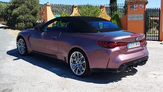 BMW M4 Cabrio 2024 Competition M xDrive en color Velvet Orchid II Metallic  exterior e interior [upl. by Ekyt684]