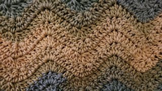 The Wavy Chevron Stitch  Crochet Tutorial [upl. by Artimid]