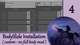 BodySlide 4 Custom Install without body mod for MO2 or Vortex [upl. by Idnahr]