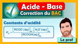 Acide Base  Ka  diagramme de prédominance 🎯 Correction BAC ✅ Terminale spécialité physique chimie [upl. by Aschim]