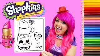 Coloring Shopkins Lippy Lips Coloring Book Page Colored Pencil Prismacolor  KiMMi THE CLOWN [upl. by Weiler562]