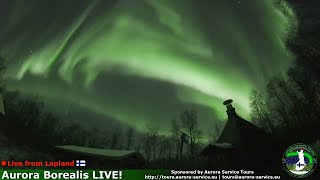 Aurora Borealis  Northern Lights LIVE Kaamanen Finland [upl. by Nnodnarb403]