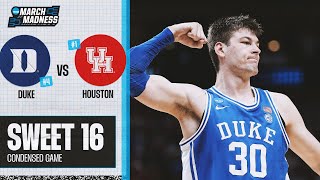 Duke vs Houston  Sweet 16 NCAA tournament extended highlights [upl. by Latsryk444]