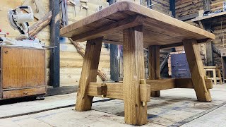 Стол из бревнаDIY A table made of logs Oak 133 years old Дуб 133 года [upl. by Innej]