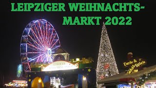 Leipziger Weihnachtsmarkt 2022 Von Marktständen leuchtenden Tieren Riesenrad und Märchenwald [upl. by Tristas]