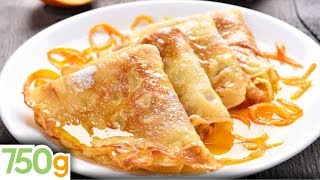 Recette de la Crêpes Suzette  750g [upl. by Einafats]