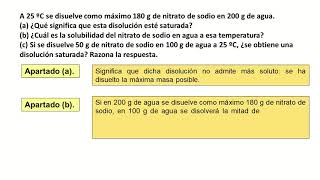 Problema sencillo de disolución de nitrato de sodio [upl. by Akenet]