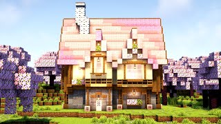 【マイクラ建築】桜の家の作り方【Minecraft】【建築講座】 [upl. by Kalvin69]