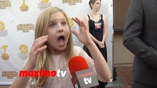 Kyla Kenedy THE WALKING DEAD Interview  2014 Saturn Awards  Red Carpet [upl. by Mikel266]