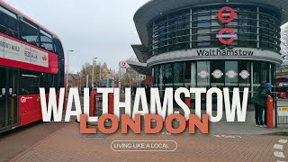 Walthamstow Village London Walking Tour  East London Walk Walthamstow 4k60FPS HDR [upl. by Phedra729]