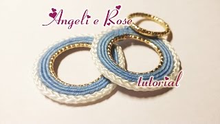 DIY  Cerchi Soutache con anello centrale  TUTORIAL SOUTACHE  FACILE [upl. by Ecydnac]