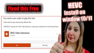 How To Install HEVC Codec on Windows 1011 Free  HEVC Codecb [upl. by Olra]