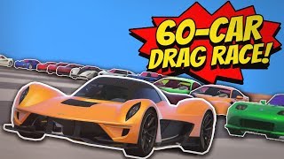 GTA 5  DRAG RACE with 60 CARS [upl. by Burnett]