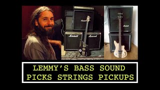 LEMMYS BASS SOUND  PICKS  STRINGS  PICKUP [upl. by Emelda]