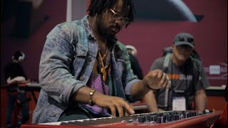 Nord at NAMM 2019 Dominique quotXavierquot Taplin Prince Toto Ghost Note playing funky Clav [upl. by Atinas]