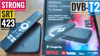 STRONG SRT423 💥 DVBT2 DVBC amp AndroidTV Box 💥 [upl. by Ial]