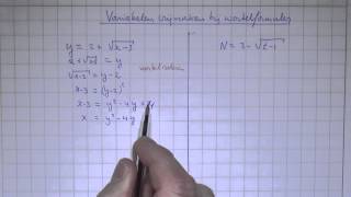 VWO4wisBH53 Variabelen vrijmaken bij wortelformules [upl. by Ellekram233]