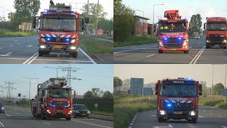 GRIP 2 Hulpdiensten massaal met spoed onderweg naar grote brand in een bedrijfspand in Oss [upl. by Eahsed]