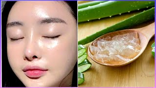 Aloe vera mask recipe  antiaging  glowing skin  how to make aloe vera gel [upl. by Aihseyt850]