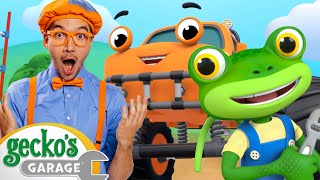 Gecko and Blippi Sing Along Songs  Geckos Garage  Trucks For Children  Cartoons For Kids [upl. by Nwadahs]