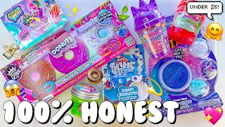 Reviewing Store Bought Slimes Under 5 from Five Below 🍭 100 Honest [upl. by Ordnagela]