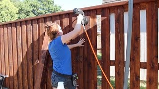 Building a Board on Board Cedar Fence  Part 2 [upl. by Oster]