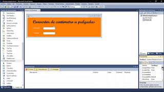 Como Hacer un programa de conversión de centímetros a pulgadas en visual 2010 [upl. by Enrica]