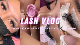 Lash vlog tape up method  isolation close ups [upl. by Onaivatco]