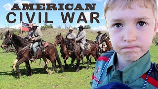 Learning About the American Civil War  Reenactment [upl. by Orihakat]