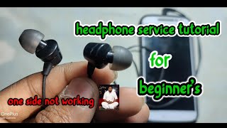 wired headphones 🎧 repair amp one side not working issue iyarpiyalkathalanofficial headphones [upl. by Onitram]