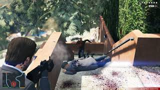 GTA 5  Miguel Madrazos Mansion Shootout  Six Star Escape [upl. by Flossy]