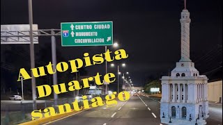 Autopista Duarte terminada de noche Santiago aeropuerto cibao monorriel Republica Dominicana [upl. by Neehahs]