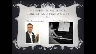 Thorvald Hansen  Sonata for cornet and piano op 18  Erico Fonseca trumpet live recorded [upl. by Solohcin]