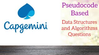 Capgemini Pseudocode Based Questions  Data Structures and Algorithms [upl. by Ellennahs]