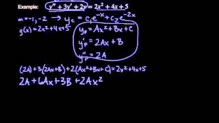 Method of Undetermined Coefficients  NonHomogeneous Differential Equations [upl. by Ynatil916]