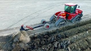 Deep ploughing amp Field Leveling  CASE IH Quadtrac 450 amp STX 375  Gebr Bork diepploegen  Plowing [upl. by Ynnej]