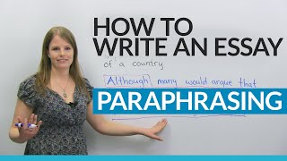 How to write a good essay Paraphrasing the question [upl. by Eiggem]