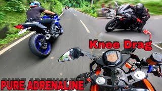 Pure Adrenaline Rush 🔥 Crazy Knee Drag 🤩 awesome Reactions 🤩 india motovlog [upl. by Aylat]