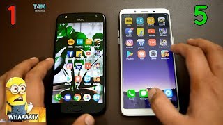 Moto X4 vs Oppo F5 SpeedTest Comparison [upl. by Ylatan]