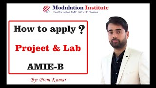 How to apply for Project Work amp Lab Experiment in AMIE SecB   Modulation  9015781999  AMIE [upl. by Adamina174]