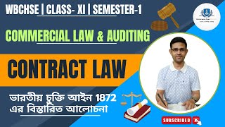 Commercial Law amp Auditing  Contract Law  Class11 Semester1 202425  WBCHSE [upl. by Ileek402]