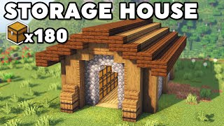 Minecraft Starter Storage House Tutorial How to Build [upl. by Tannenbaum]