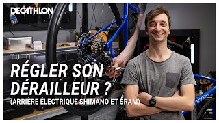 TUTO  Comment régler votre dérailleur arrière électrique sur un vélo route  🚲 I Decathlon [upl. by Congdon]