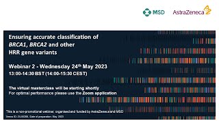 Ensuring accurate classification of BRCA1 BRCA2 and other HRR gene variants 2023  webinar 2 [upl. by Rollo561]