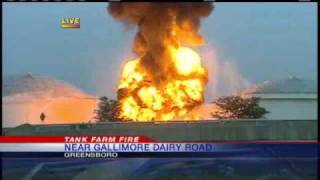 First Live Video From Tank Farm Fire [upl. by Wake]