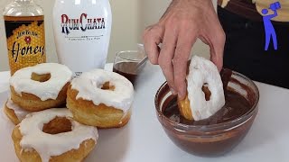 Drunken Donuts  Cooking with Booze  Tipsy Bartender [upl. by Yllil]