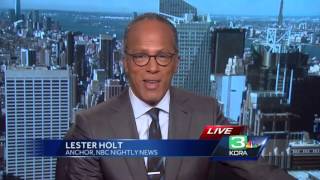 Sacramento native Lester Holt live on KCRA Hi mom and dad [upl. by Eserrehs]