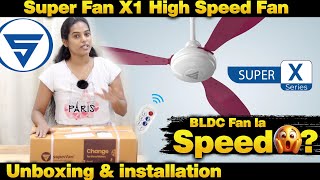 Super Fan X1 Series  High Speed Fan  Unboxing amp installation  Tamil [upl. by Darwen]